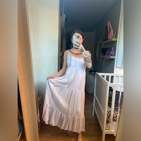 Pastel Linen flowy Summer Dress - Picture 2 of 7